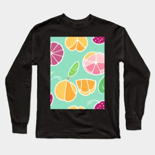 Fruit Variants Abstract Pattern Long Sleeve T-Shirt